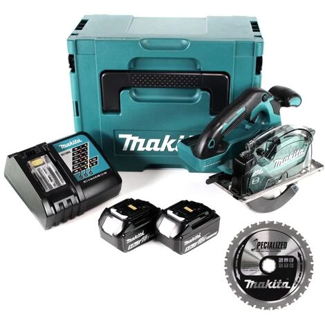 Makita DCS 553 RTJ Scie Circulaire Pour Métaux 18V 150 Mm Brushless + 2x Batteries 5,0Ah + Chargeur + 2x Lames De Scie Pour Le Métal + Coffret Makpac 2 Makita DCS 553 RTJ Scie Circulaire Pour Métaux 18V 150 Mm Brushless + 2x Batteries 5,0Ah + Chargeur + 2x Lames De Scie Pour Le Métal + Coffret Makpac – Image 2