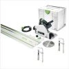 Festool TS 55 REBQ-PLUS-FS Scie Plongeante 1200W 160 Mm + 2x Serre-Joints + 1x Rail De Guidage FS 1400/2 + Coffret De Transport