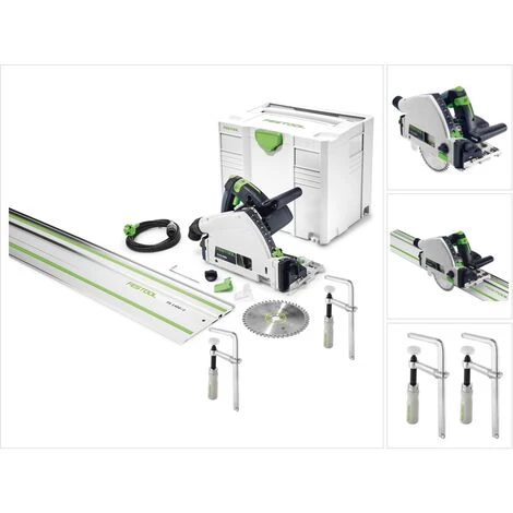 Festool TS 55 REBQ-PLUS-FS Scie Plongeante 1200W 160 Mm + 2x Serre-Joints + 1x Rail De Guidage FS 1400/2 + Coffret De Transport 5 Festool TS 55 REBQ-PLUS-FS Scie Plongeante 1200W 160 Mm + 2x Serre-Joints + 1x Rail De Guidage FS 1400/2 + Coffret De Transport – Image 5