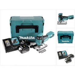 Makita DJV 181 RFJ Scie Sauteuse Pendulaire Sans Fil 18V Brushless + 2x Batteries 3,0Ah + Chargeur + Coffret Makpac -Scie électrique portative Soldes 40586671 5