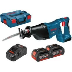 Bosch GSA18VLI 18v 2x5Ah Li-ion Cordless Reciprocating Sabre Saw Kit