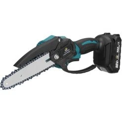 TOPSHAK Tronconneuse élagueuse Sans Fil 120mm 6" 2 Batterie 18V Scie à Buche Scie à Chaine Tronconneuse à Batterie élagueuse électrique Sans Fil VIOLEWORKS 1 Chargeur LCD Affichage -Scie électrique portative Soldes 41437365 3