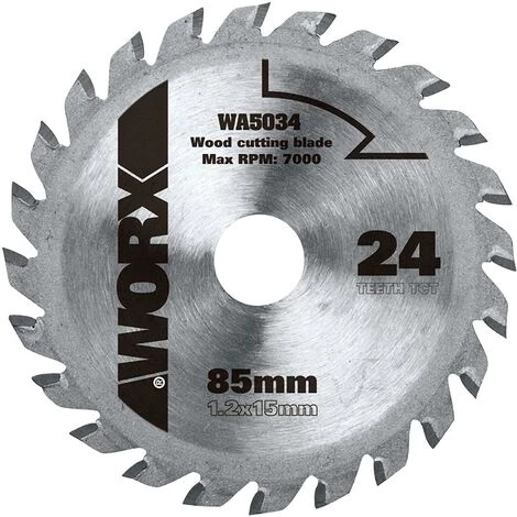 Disque De Coupe De Bois 24 Dents Pour Scie Circulaire 85Mm Worxsaw Worx Worx 107792 2 Disque De Coupe De Bois 24 Dents Pour Scie Circulaire 85Mm Worxsaw Worx Worx 107792 – Image 2