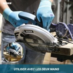 WESCO TOOLS Scie Circulaire 1400W, Lames 24T/40T (185mm), WESCO WS3441.2 -Scie électrique portative Soldes 42259473 4