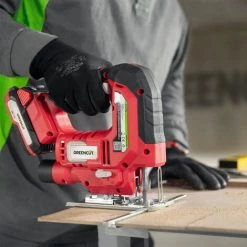 Scie Sauteuse 20V, Batterie Lithium 2.0Ah, 4 Positions De Lame, Vitesse Réglable Et Profondeur De Coupe Jusqu'à 65 Mm – Greencut SRJ200L -Scie électrique portative Soldes 42500030 3