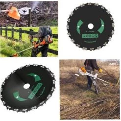 SUN FLOWERIT Universal 20 Dents Faucheuse Lame à Angle Droit Scie à Chaîne Lame De Scie Débroussailleuse Disque De Jardin Accessoires Machine+Lame Triangulaire -Scie électrique portative Soldes 43632832 5