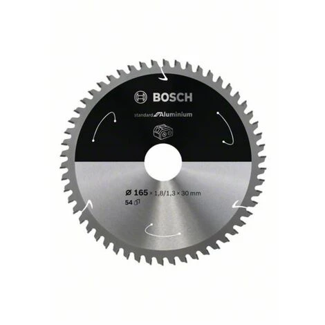 Bosch Scie Circulaire Type De Lame Pour L'aluminium, 165x1.8 / 1.3x30, 54 Dents 1 Bosch Scie Circulaire Type De Lame Pour L'aluminium, 165x1.8 / 1.3x30, 54 Dents
