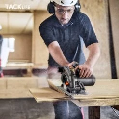 TACKLIFE Scie Circulaire 1500 W, Scie Circulaire électrique 5000 Tr/min, Scie Circulaire à Bois Avec Laser, 2 Lames 190mm/24T Et 185mm/40T, Protection En Aluminium - PES03A -Scie électrique portative Soldes 44000328 5