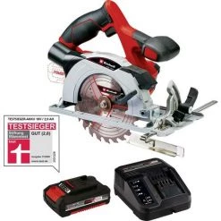 Scie Circulaire Portative Sans Fil Einhell TE-CS 18/150 Li+2,0Ah St.-Kit 150 Mm + Batterie, + Chargeur 18 V