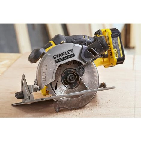 STANLEY Scie Circulaire Sans Fil 18V, Gamme FATMAX V20, 165mm, Vitesse 4000 Trs/mn Brushless - SFMCS500B-XJ - Sans Batterie, Ni Chargeur 4 STANLEY Scie Circulaire Sans Fil 18V, Gamme FATMAX V20, 165mm, Vitesse 4000 Trs/mn Brushless - SFMCS500B-XJ - Sans Batterie, Ni Chargeur – Image 4