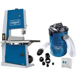 Scheppach Scie à Ruban - 230V | 300W + Aspiration Des Poussières DC100 65L