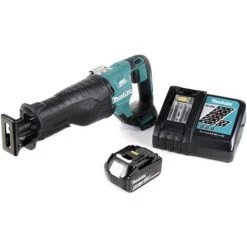 Makita DJR 187 Scie Sauteuse Sans Fil Scie Sans Balais 18 V + 1x Batterie 6,0 Ah + Chargeur