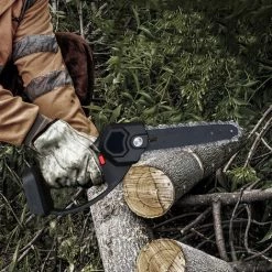 SUPERSELLER Scie à Chaîne électroportative Norme Européenne F005 Mini Scie à Chaîne électrique Noire De 6 Pouces Avec 2 Tronçonneuses à Main à Batterie 24 V Avec 2 Chaînes De Remplacement Petite Tronçonneuse Portable, -Scie électrique portative Soldes 46772586 4