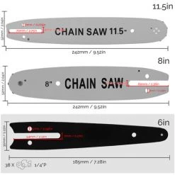 SUPERSELLER La Scie à Chaîne électrique Peut Remplacer La Plaque De Guidage, Accessoires De Scie à Chaîne électrique, Pièces De Rechange De Plaque De Guidage De Scie à Chaîne électrique, 6 Pouces -Scie électrique portative Soldes 46772625 5
