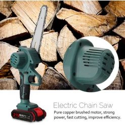 SUPERSELLER Scie à Chaîne électroportative Mini Scie à Chaîne électrique Sans Fil De 6 Pouces 21V Petite Scie à Main D'abattage Domestique, 6 SUPERSELLER Scie à Chaîne électroportative Mini Scie à Chaîne électrique Sans Fil De 6 Pouces 21V Petite Scie à Main D'abattage Domestique, -Scie électrique portative Soldes 46772646 3