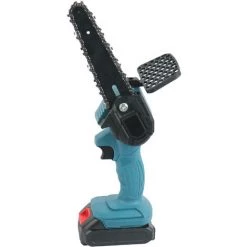 SUPERSELLER Scie à Chaîne électroportative Scie à Chaîne électrique De 6 Pouces/petite Scie électrique Rechargeable/mini-scie De Jardin Portable Scie D'élagage Bleue Une électrique Et Une Charge Norme Européenne,