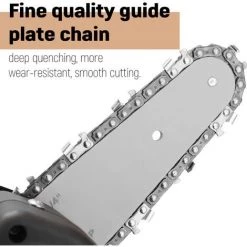 SUPERSELLER Scie à Chaîne électroportative Scie D'élagage électrique Portable, Petite Scie électrique Rechargeable, Scie électrique à Une Main Pour Le Travail Du Bois, Mini Scie à Chaîne électrique Brossée Pour Le Jardinage 21V, Une électrique Et Une Charge, Livrée A -Scie électrique portative Soldes 46773071 5