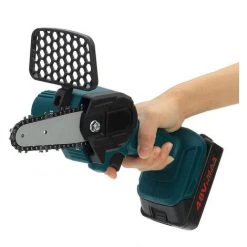 SUPERSELLER Scie à Chaîne électroportative Mini Scie à Chaîne électrique Portative De 4 Pouces Abattage De Bois Domestique Petite Scie électrique 48VF ​​​​EU,