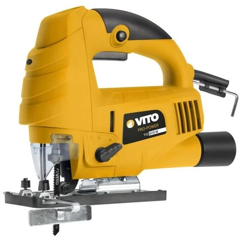 Scie Sauteuse 570 W Coupe Bois Acier Aluminium 6 Vitesses + 5 Lames Bois + Sacoche à Outils VITO 2 Scie Sauteuse 570 W Coupe Bois Acier Aluminium 6 Vitesses + 5 Lames Bois + Sacoche à Outils VITO – Image 2