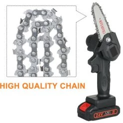 SUPERSELLER Guide Et Chaîne Pour Tronçonneuse Accessoires De Scie à Chaîne électrique à Chaîne En Acier De Remplacement Pour Mini Tronçonneuse De 4 Pouces, Noir - Noir -Scie électrique portative Soldes 47810125 3