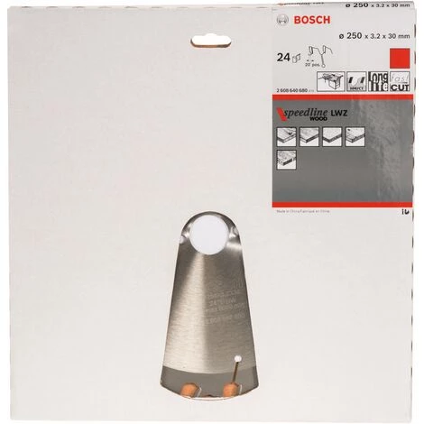 Bosch Lame Scie Circulaire Speedline Bois 250x30x3,2mm 2 Bosch Lame Scie Circulaire Speedline Bois 250x30x3,2mm – Image 2