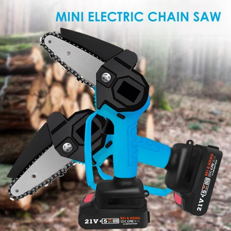 SUPERSELLER Scie à Chaîne électroportative Mini Tronçonneuse électrique Sans Fil à Une Main Coupe-bois Portables Scies à Bois Pour Jardinage élagage Coupe, Prise 4 Pouces Et UE - Prise 4 Pouces Et UE 2 SUPERSELLER Scie à Chaîne électroportative Mini Tronçonneuse électrique Sans Fil à Une Main Coupe-bois Portables Scies à Bois Pour Jardinage élagage Coupe, Prise 4 Pouces Et UE - Prise 4 Pouces Et UE – Image 2