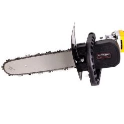 SUPERSELLER Scie à Chaîne électroportative 11, 5 Pouces Scie à Chaîne électrique Meuleuse D'angle Bricolage Convertisseur Adaptateur Sans Fil Tronçonneuse Interrupteur Avec Support Pour Le Travail Du Bois, Argent