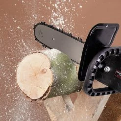 SUPERSELLER Scie à Chaîne électroportative 11, 5 Pouces Scie à Chaîne électrique Meuleuse D'angle Bricolage Convertisseur Adaptateur Sans Fil Tronçonneuse Interrupteur Avec Support Pour Le Travail Du Bois, Argent -Scie électrique portative Soldes 48787087 5