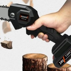 SUPERSELLER Scie à Chaîne électroportative Tronçonneuse électrique Sans Fil à Main Avec Réglage De La Vitesse De 2 Batteries Pour L'élagage Des Arbres, Prise Européenne -Scie électrique portative Soldes 48787882 3