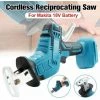 ONEVAN Scie Sabre électrique - Scie Alternative Sans Fil, Lame De Scie à Bois En Métal, Machine De Découpe à Poignée Adaptée à La Batterie Makita 18V - Sans Batterie Et Lame