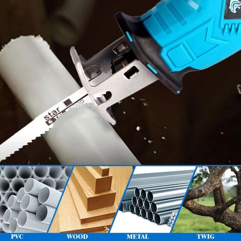 ONEVAN Scie Sabre électrique - Scie Alternative Sans Fil, Lame De Scie à Bois En Métal, Machine De Découpe à Poignée Adaptée à La Batterie Makita 18V - Sans Batterie Et Lame 2 ONEVAN Scie Sabre électrique - Scie Alternative Sans Fil, Lame De Scie à Bois En Métal, Machine De Découpe à Poignée Adaptée à La Batterie Makita 18V - Sans Batterie Et Lame – Image 2