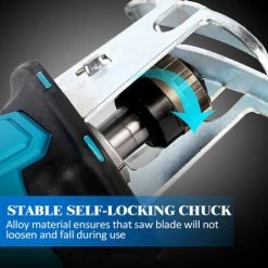 ONEVAN Scie Sabre électrique - Scie Alternative Sans Fil, Lame De Scie à Bois En Métal, Machine De Découpe à Poignée Adaptée à La Batterie Makita 18V - Sans Batterie Et Lame 8 ONEVAN Scie Sabre électrique - Scie Alternative Sans Fil, Lame De Scie à Bois En Métal, Machine De Découpe à Poignée Adaptée à La Batterie Makita 18V - Sans Batterie Et Lame -Scie électrique portative Soldes 48884712 4