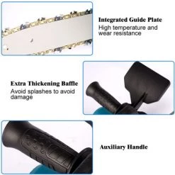 Scie à Chaîne Tronçonneuse électrique Sans Fil - 10 Pouces - Bleu - Moteur Sans Balai - Pour Le Jardinage Et Le Travail Du Bois Coupeur De Bois - Pour Makita 18V - ONEVAN 7 Scie à Chaîne Tronçonneuse électrique Sans Fil - 10 Pouces - Bleu - Moteur Sans Balai - Pour Le Jardinage Et Le Travail Du Bois Coupeur De Bois - Pour Makita 18V - ONEVAN -Scie électrique portative Soldes 48884737 3