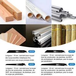 ONEVAN Scie Sabre électrique, Scie Alternative Sans Fil, Lame De Scie à Bois En Métal Avec 1 Batterie Et 4 Lames, Machine De Découpe à Poignée Adaptée à La Batterie Makita 18 V 9 ONEVAN Scie Sabre électrique, Scie Alternative Sans Fil, Lame De Scie à Bois En Métal Avec 1 Batterie Et 4 Lames, Machine De Découpe à Poignée Adaptée à La Batterie Makita 18 V -Scie électrique portative Soldes 48884748 5