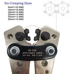 SUPERSELLER Pince à Sertir Et Coupe Cable électroportatif Pince à Sertir Pour Cosse De Câble De Borne YO Plug Pince à Sertir Outil De Sertissage De Borne 6-50mm² Six Tailles De Sertissage, Bleu 9 SUPERSELLER Pince à Sertir Et Coupe Cable électroportatif Pince à Sertir Pour Cosse De Câble De Borne YO Plug Pince à Sertir Outil De Sertissage De Borne 6-50mm² Six Tailles De Sertissage, Bleu -Scie électrique portative Soldes 48888807 5