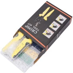 PARON Pince à Sertir Et Coupe Cable électroportatif Outil De Sertissage De Bornes De Fil Kit De Sertissage à Cliquet Isolé D'AWG24-10 Avec Connecteurs Mâles Et Femelles 1200PCS, Jaune -Scie électrique portative Soldes 48889000 4