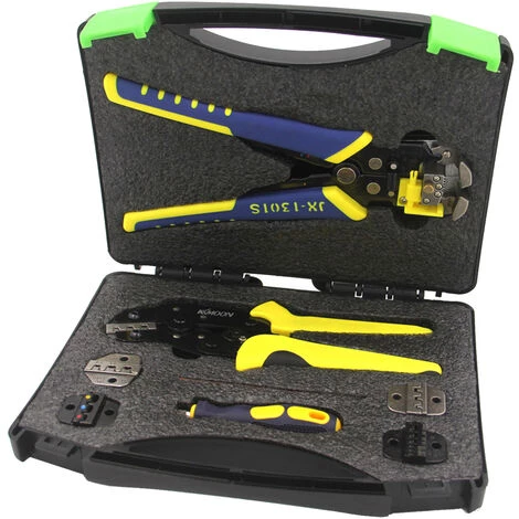 SUPERSELLER Pince à Sertir Et Coupe Cable électroportatif Pinces à Sertir Professionnelles Ingénierie Multifonctionnelle Pinces à Sertir Pour Bornes à Cliquet Pinces à Dénuder Bootlace Ferrule Crimper Tool Bornes D'extrémité De Cordon Kit De Pinces, Multicolore 2 SUPERSELLER Pince à Sertir Et Coupe Cable électroportatif Pinces à Sertir Professionnelles Ingénierie Multifonctionnelle Pinces à Sertir Pour Bornes à Cliquet Pinces à Dénuder Bootlace Ferrule Crimper Tool Bornes D'extrémité De Cordon Kit De Pinces, Multicolore – Image 2