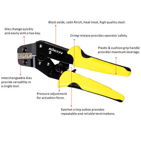 SUPERSELLER Pince à Sertir Et Coupe Cable électroportatif Pinces à Sertir Professionnelles Ingénierie Multifonctionnelle Pinces à Sertir Pour Bornes à Cliquet Pinces à Dénuder Bootlace Ferrule Crimper Tool Bornes D'extrémité De Cordon Kit De Pinces, Multicolore 4 SUPERSELLER Pince à Sertir Et Coupe Cable électroportatif Pinces à Sertir Professionnelles Ingénierie Multifonctionnelle Pinces à Sertir Pour Bornes à Cliquet Pinces à Dénuder Bootlace Ferrule Crimper Tool Bornes D'extrémité De Cordon Kit De Pinces, Multicolore – Image 4
