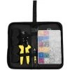 PARON Pince à Sertir Et Coupe Cable électroportatif Outil De Sertissage De Bornes De Fil Kit De Sertissage à Cliquet Isolé à Mâchoire Interchangeable Avec Emballage De Sac De Bornes Isolées 850PCS 0.5-6.0mm², Jaune