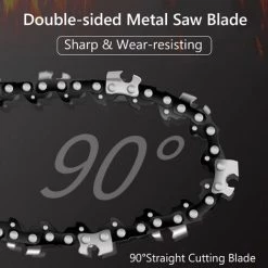 SUPERSELLER Scie à Chaîne électroportative Mini Tronçonneuse 6 Pouces Mini Tronçonneuse à Batterie Sans Fil 2, 7 Lbs. Scie à Chaîne Portative Légère Avec 2 Chaînes De Rechange Scie à Chaîne électrique Sans Fil Et 2 Batteries, Blanc - Blanc -Scie électrique portative Soldes 49927947 3