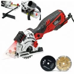 HELLOSHOP26 Mini Scie-circulaire Plongeante 705 Watts Laser Tronçonneuse Compacte Intersection