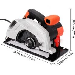 SUPERSELLER Scie Circulaire Scie Circulaire électrique De 7 Pouces Corps En Aluminium Domestique Scie à Bois Portable Scie à Table électrique Scie électrique Flip Power Scies à Disque, Sans Lame De Scie - Sans Lame De Scie -Scie électrique portative Soldes 50462454 4