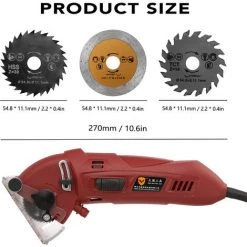 SUPERSELLER Scie Circulaire 400 W Multifonctionnel Mini électrique Scie Circulaire Kit Machine De Découpe Ensemble Bricolage Lames Guide Règle Outil De Travail Du Bois, Prise Britannique - Prise Britannique -Scie électrique portative Soldes 50462589 5