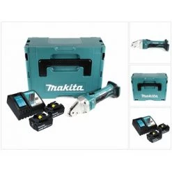 Makita DJS 161 RGJ Cisailles Sans Fil 18 V 1,6 Mm + 2x Batteries 6,0 Ah + Chargeur + Coffret Makpac -Scie électrique portative Soldes 50679010 3
