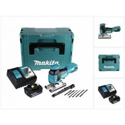Makita DJV 181 RG1J Scie Sauteuse Pendulaire Sans Fil 18 V Brushless + 1x Batterie 6.0 Ah + Chargeur + Coffret Makpac