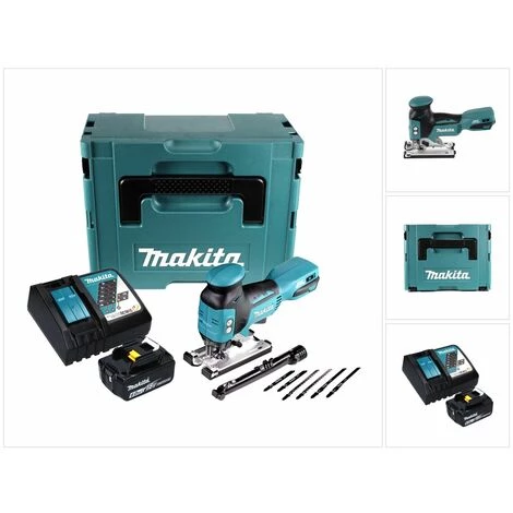 Makita DJV 181 RG1J Scie Sauteuse Pendulaire Sans Fil 18 V Brushless + 1x Batterie 6.0 Ah + Chargeur + Coffret Makpac 1 Makita DJV 181 RG1J Scie Sauteuse Pendulaire Sans Fil 18 V Brushless + 1x Batterie 6.0 Ah + Chargeur + Coffret Makpac