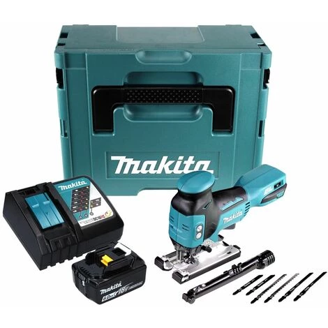 Makita DJV 181 RG1J Scie Sauteuse Pendulaire Sans Fil 18 V Brushless + 1x Batterie 6.0 Ah + Chargeur + Coffret Makpac 2 Makita DJV 181 RG1J Scie Sauteuse Pendulaire Sans Fil 18 V Brushless + 1x Batterie 6.0 Ah + Chargeur + Coffret Makpac – Image 2