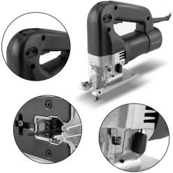 STAHLWERK JS-750 ST Scie Sauteuse De 750 Watts à Vitesse Variable Jusqu'à 3 000 Tr/min Maximum Pour La Découpe Du Bois, Du Vinyle, Des Stratifiés, Du Plastique Et Du Métal
