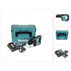 Makita DJR 188 RGJ Scie Récipro Sans Fil 18 V, Sans Balai + 2x Batteries 6,0 Ah + Chargeur + Makpac -Scie électrique portative Soldes 50894495 2