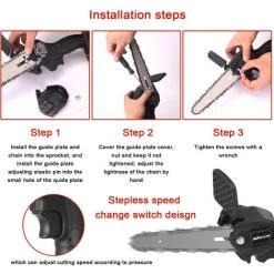 LIFCAUSAL Mini Scies D'élagage électriques Portables à Vitesses Variables à L'infini Petite Brosse à Fendre Le Bois Rechargeable Tronçonneuse Outil De Travail Du Bois à Une Main Pour Jardin Verger Branche Clip, 6 Pouces 21V (deux Piles) 8 LIFCAUSAL Mini Scies D'élagage électriques Portables à Vitesses Variables à L'infini Petite Brosse à Fendre Le Bois Rechargeable Tronçonneuse Outil De Travail Du Bois à Une Main Pour Jardin Verger Branche Clip, 6 Pouces 21V (deux Piles) -Scie électrique portative Soldes 51060486 4